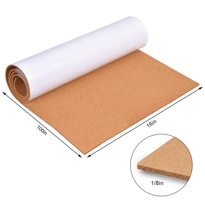 YCCYYCCY Self-Adhesive Cork Board Roll  1/8"" Thick Cork Boards for Walls  40 x 250cm/ 98""x16"" Cork Board Roll for Office  Home  School(3mm 40 * 250cm) - Image 5